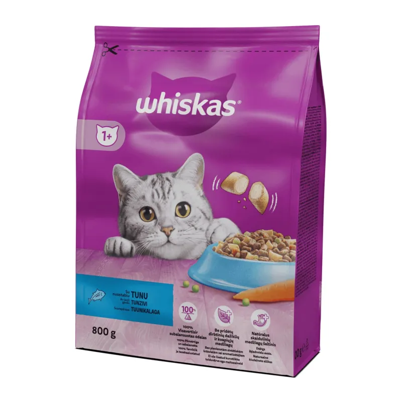 Sausā kaķu barība Whiskas Tuna, tunzivis, 0.8 kg