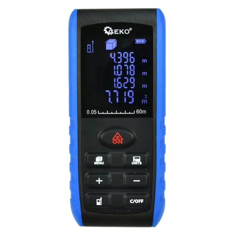 Tālmērs lāzera 60m LCD HD Geko