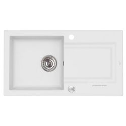 Izlietne ar sifonu falcon 11 baltā krāsā