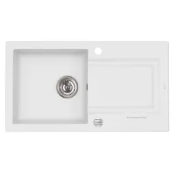 Virtuves izlietne Alveus Falcon 11, granīts, 78 cm x 43.5 cm x 16 cm, balta krās.