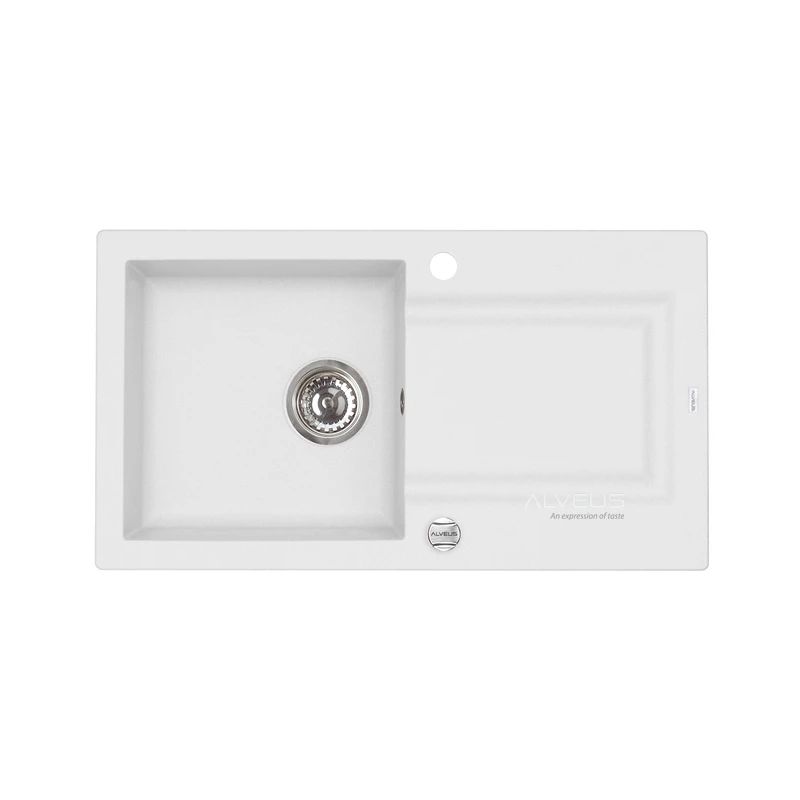 Izlietne ar sifonu falcon 11 baltā krāsā