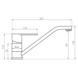 Virtuves jaucējkrāns Ferro Cordoba BCD4A, hroma krās.