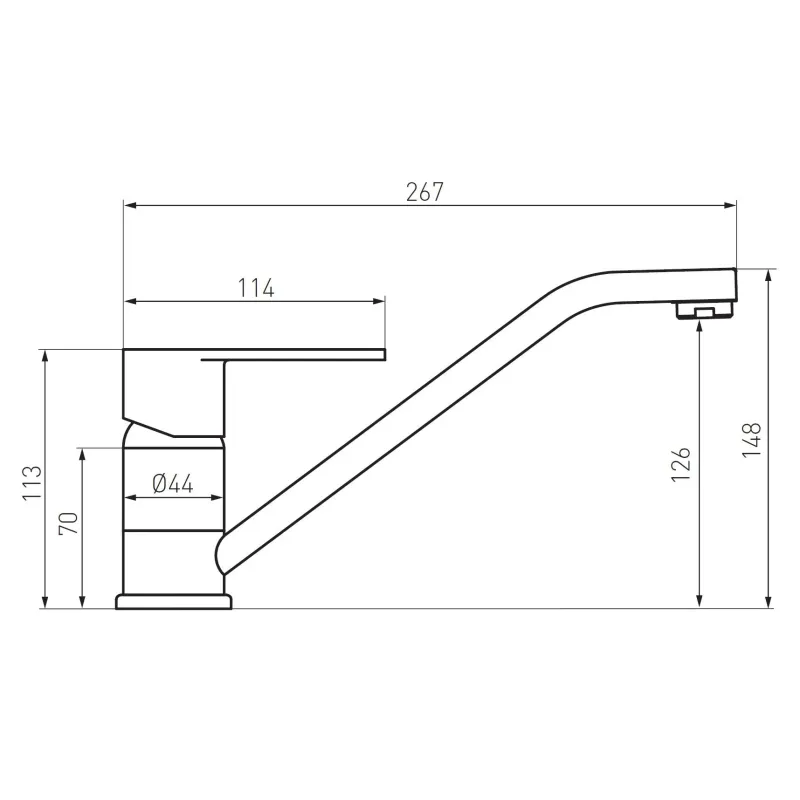 Virtuves jaucējkrāns Ferro Cordoba BCD4A, hroma krās.