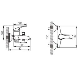 Maisītājs vannas primo ecologic bop1ea