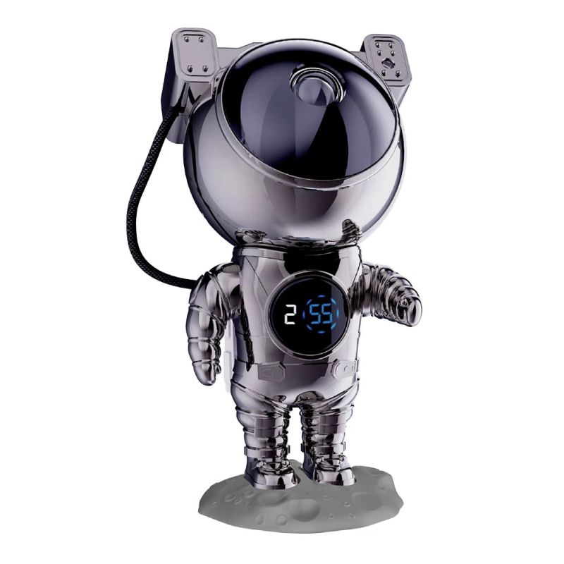 Hawk HW-STAR02 Astronaut Star Projector with Clock Ghrome Edition