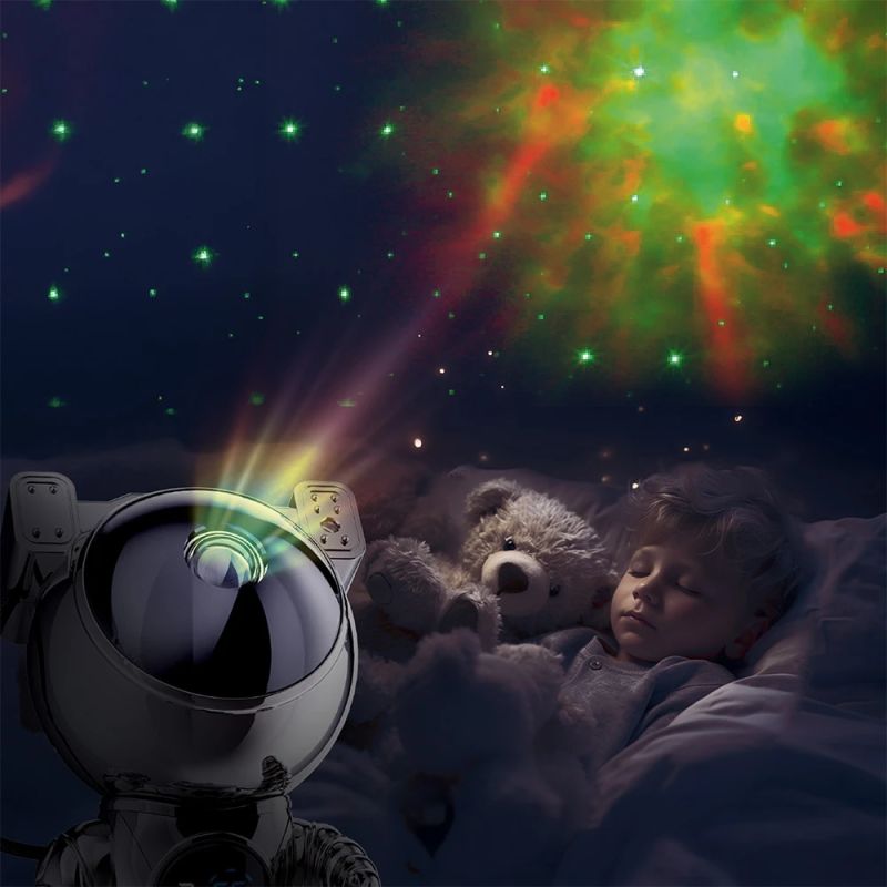 Hawk HW-STAR02 Astronaut Star Projector with Clock Ghrome Edition