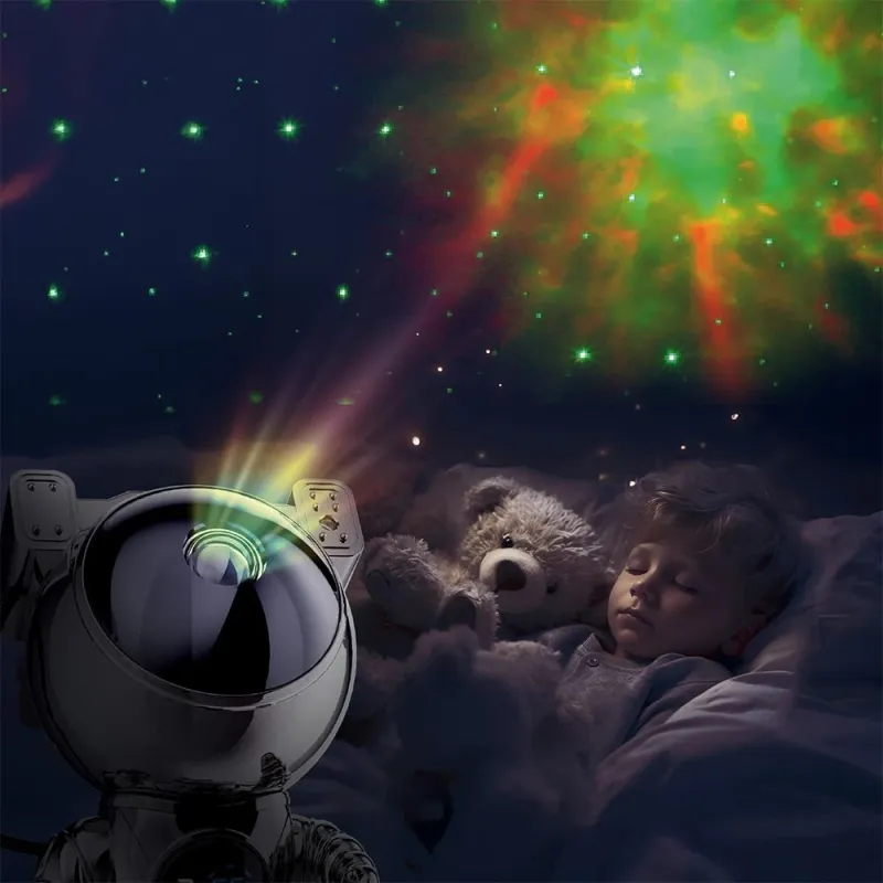 Hawk HW-STAR02 Astronaut Star Projector with Clock Ghrome Edition