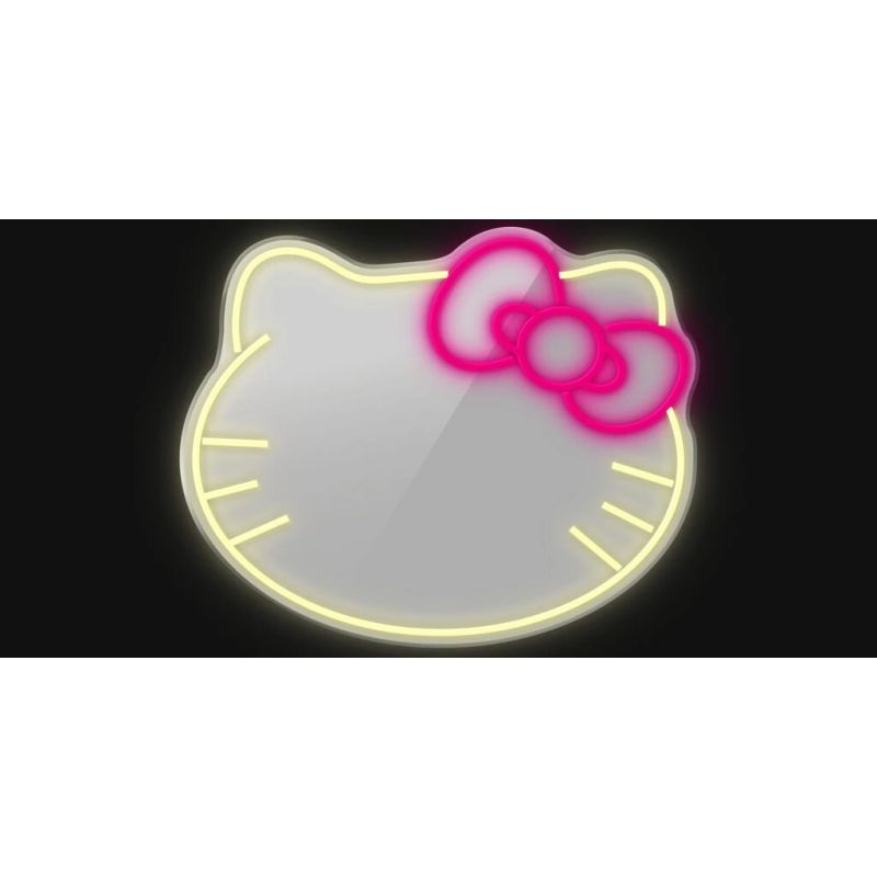 Manta MASNL129WH Style Neon Lights Cat With A Bow LED Neon Mirror