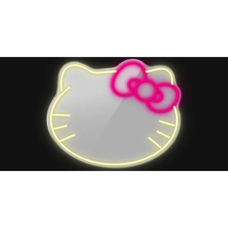 Manta MASNL129WH Style Neon Lights Cat With A Bow LED Neon Mirror