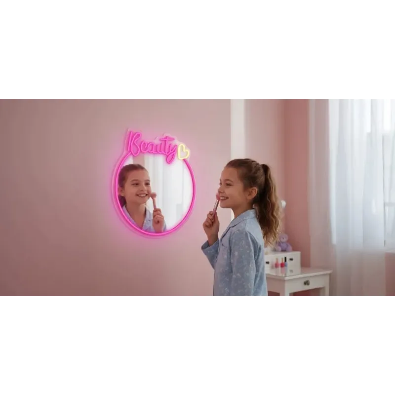 Manta MASNL130PK Style Neon Lights BEAUTY LED Neon Mirror