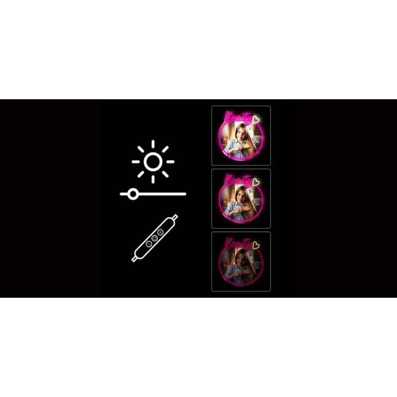 Manta MASNL130PK Style Neon Lights BEAUTY LED Neon Mirror