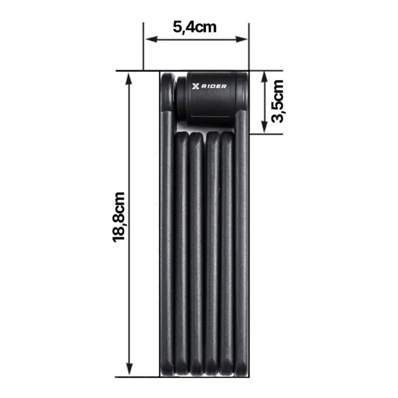 XRIDER XR00FL01 Segmented Folding Bike Lock for Frame