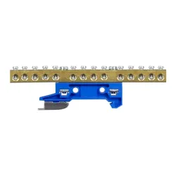 Клемма заземления Pawbol ZO-2107, DIN, 14x16 mm², синий цв.