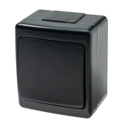 Slēdzis virsapmetuma melns, IP44, UV izturīgs, BETA
