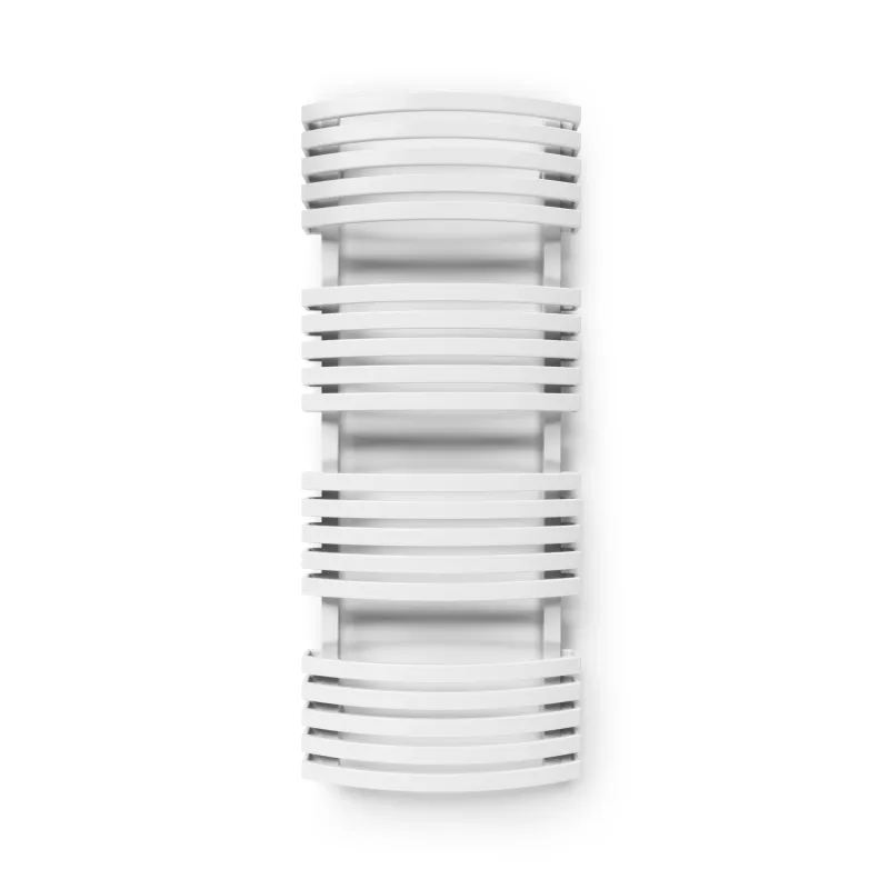 Ar ūdeni apsildāms dvieļu žāvētāja stienis Terma Kioto, ral 9016 krās., 48 cm x 118.5 cm, 600 W