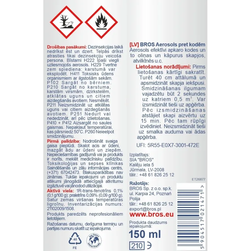 Aerosols Bros, 150 ml