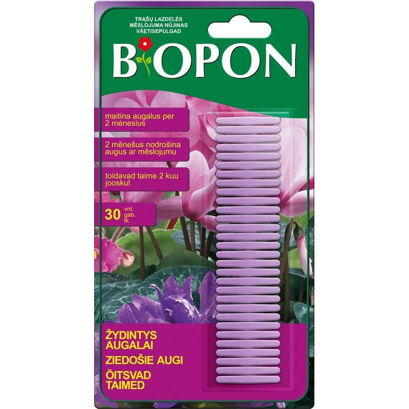 Mēslojums biopon ziedošiem augiem 30gab.