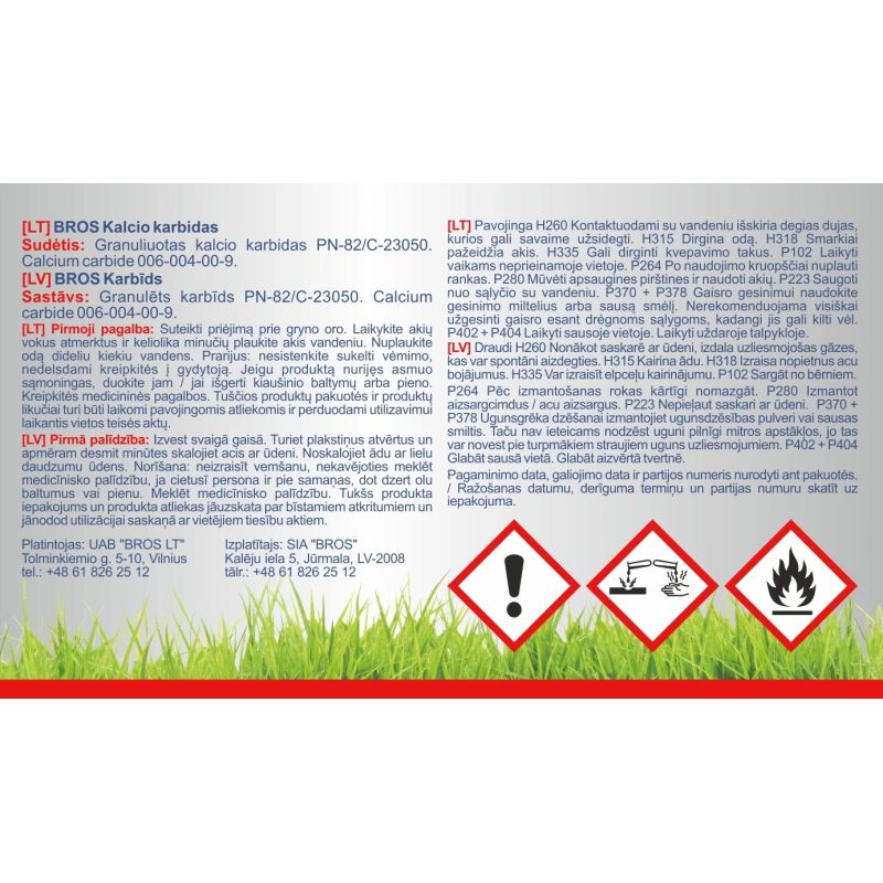 Karbīds bros 500gr lt-lv