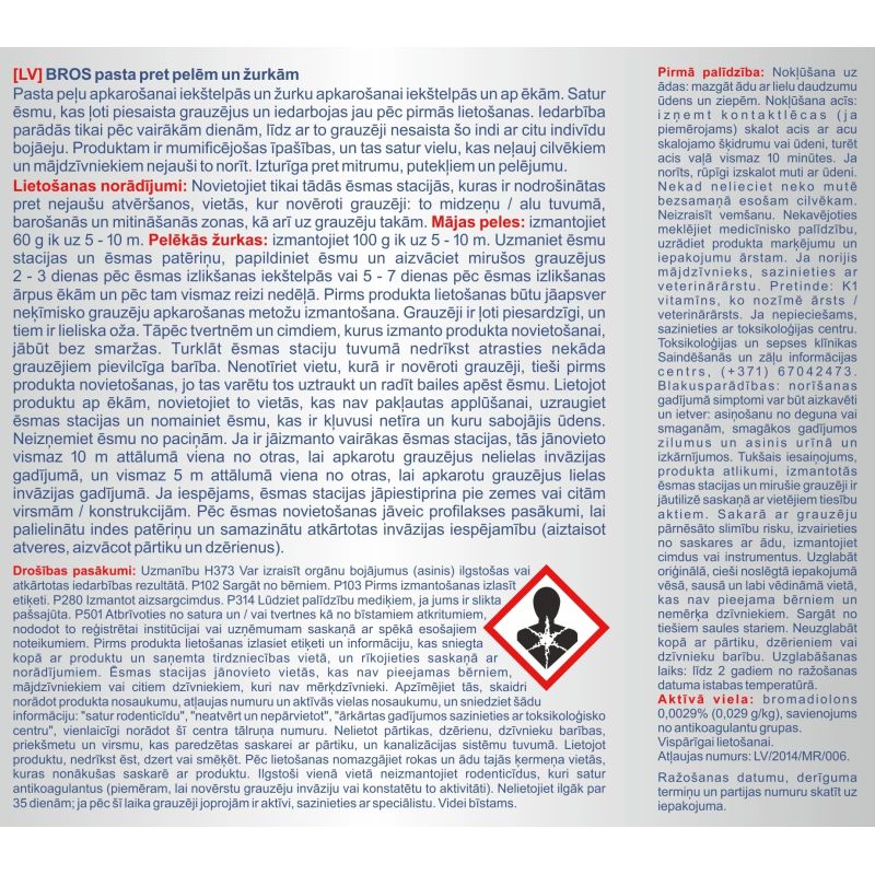 Inde bait žurk-pel bros 150g 1639 lv