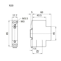 Kontaktors r 20-20 20a 2na 230v