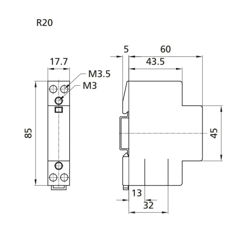 Kontaktors ETI AC-1, 20 A, 2.16 kW