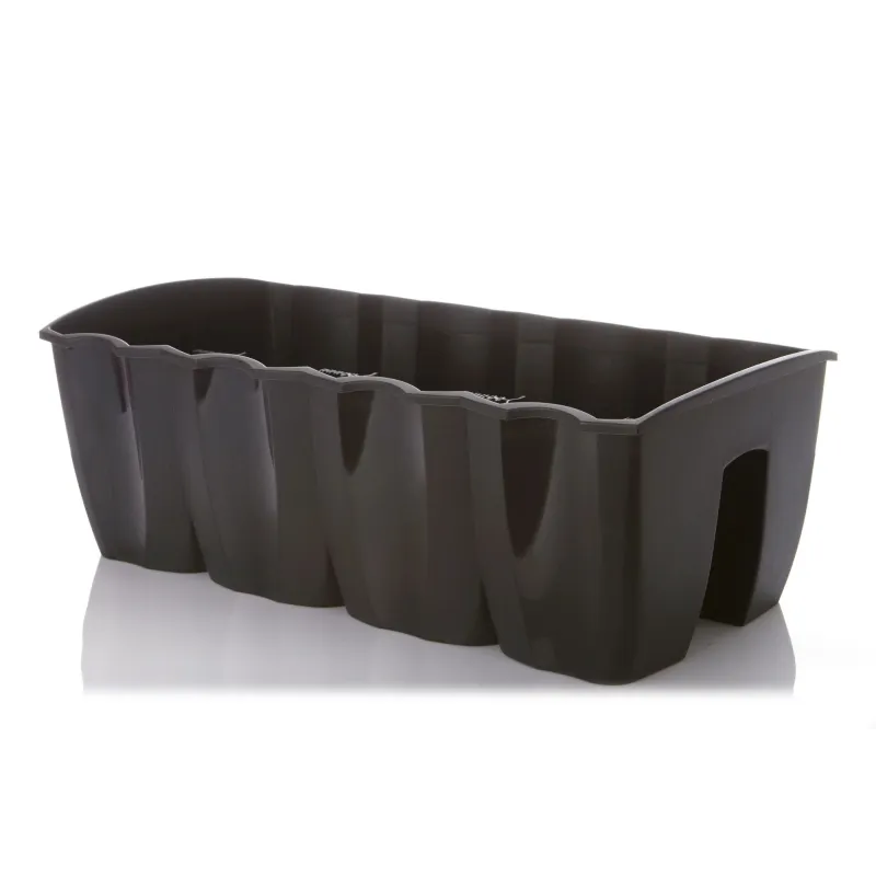 Balkona stādītājs Prosperplast Crown DCRO600, plastmasa, 58 cm x 28 cm, pelēka krās.