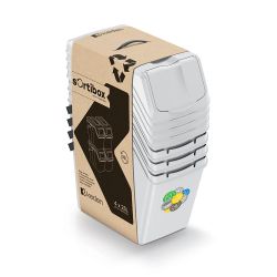 Tvertnes atkritumiem kpl 4x25l pelēka