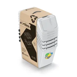 Āra atkritumu tvertne Prosperplast Sortibox, pelēka, 4x25 l