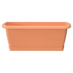 Plastm.puķu vazonas respana d80 brūna