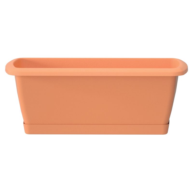 Plastm.puķu vazonas respana d80 brūna