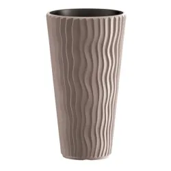 Цветочный горшок Prosperplast Sandy DPSP300, пластик, коричневый цв.