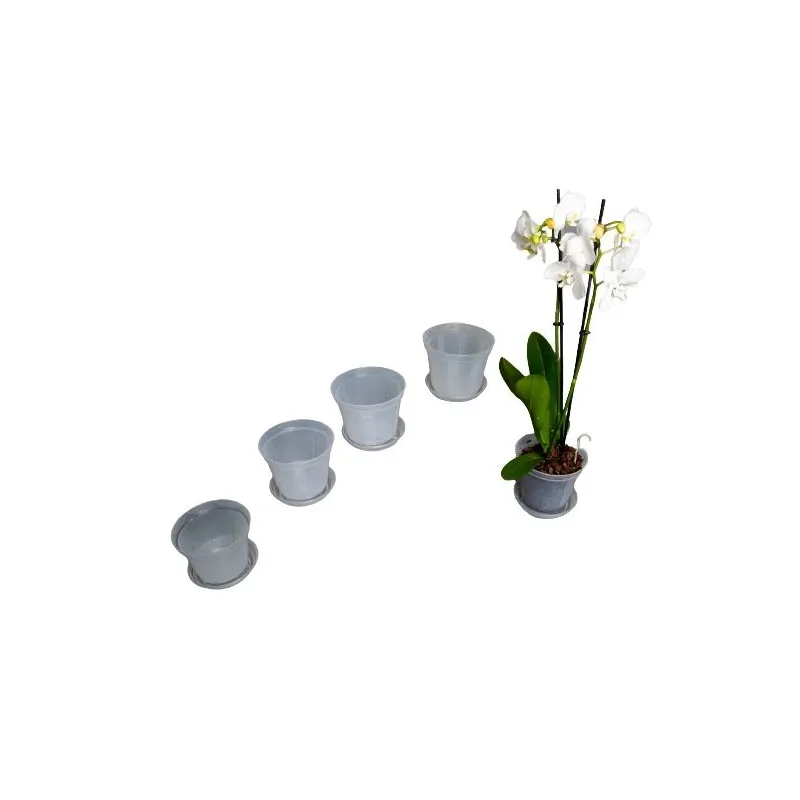 Puķu pods Uniplastex Orchidea UDCO14, plastmasa, caurspīdīga krās.