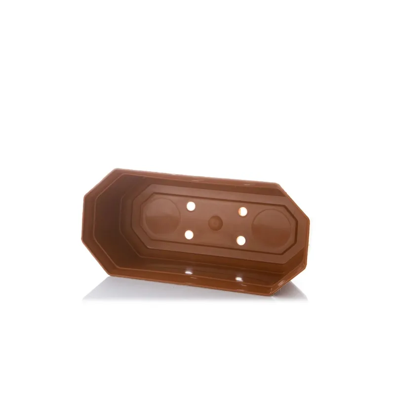Puķu pods Uniplastex UKOR, plastmasa, 24 cm x 11.3 cm, brūna krās.