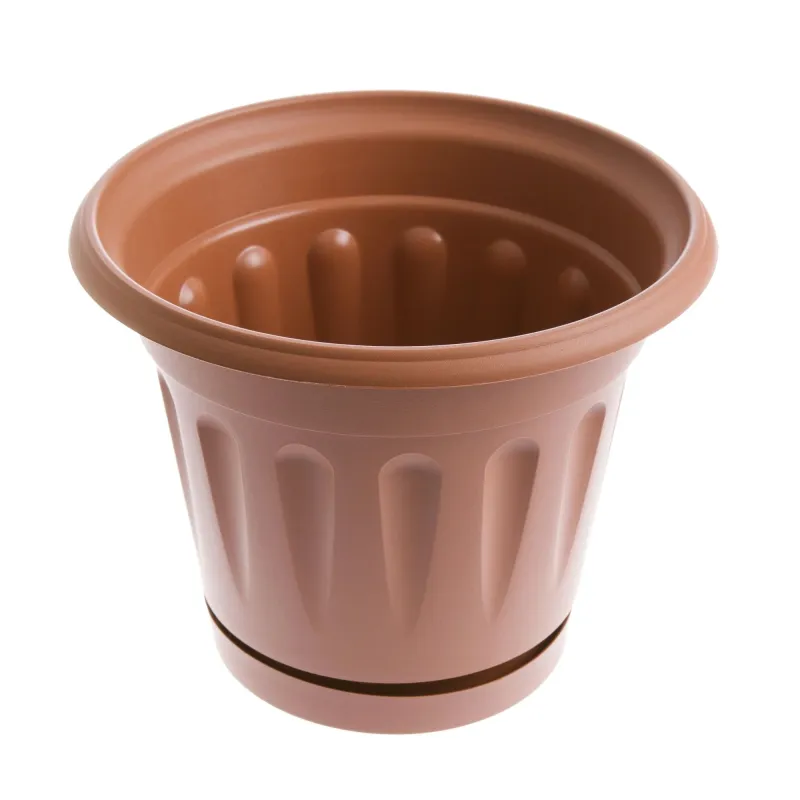 Puķu pods Uniplastex Primavera UDP26, plastmasa, brūna krās.