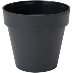 Lillepott Form Plastic Ibiza Soft Mat 4140, plastik, must v.