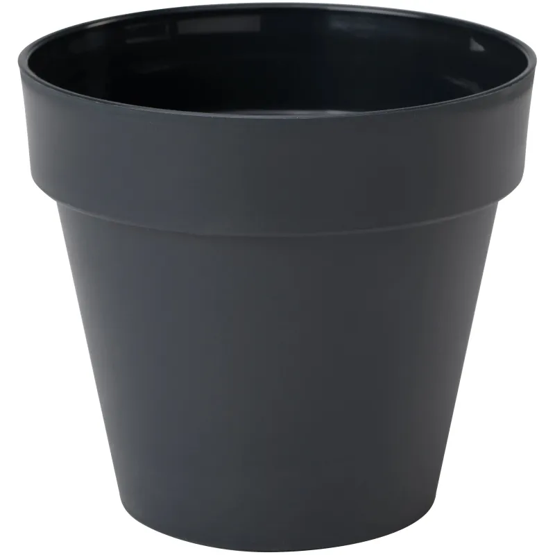 Puķu pods Form Plastic Ibiza Soft Mat 4140, plastmasa, melna krās.