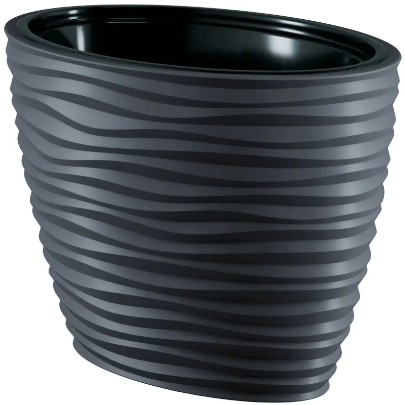 Puķu pods Form Plastic Sahara 3115-014, plastmasa, antracīta