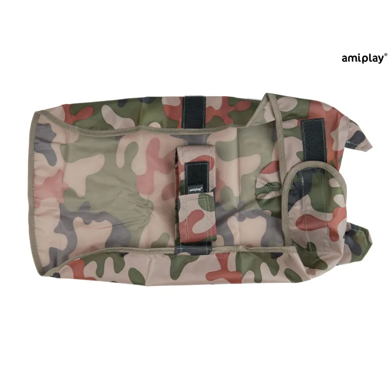 Lietpaltis šuniui Amiplay Bristol 128593, juoda sp.-žalia sp., 38 cm