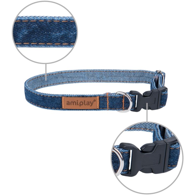 Kakla siksna reg denim m 25-40x1.5 t zil