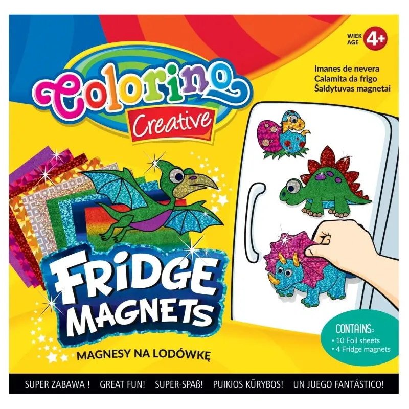 Magnēts Colorino, 4 gab., daudzkrāsaina