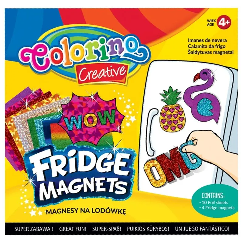 Magnetukas Colorino, 4 vnt., įvairių spalvų