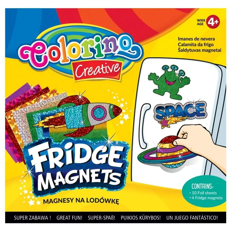 Magnetukas Colorino, 4 vnt., įvairių spalvų