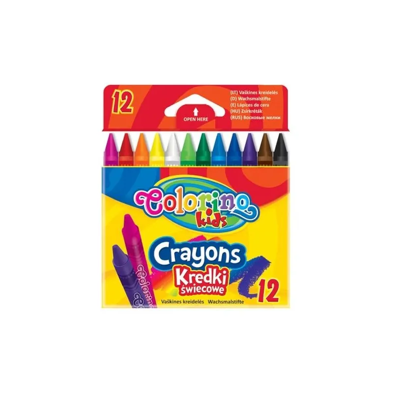 Krītiņi, vaskaina Colorino 13314PTR, 12 gab.