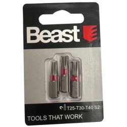 Uzgaļu kompl. 3gb 1-4-25mm T25-T30-T40