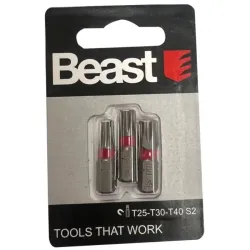 Uzgaļu kompl. 3gb 1-4-25mm T25-T30-T40