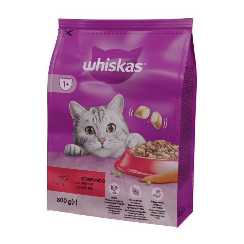 Barība kaķu sausā whiska liell.800g