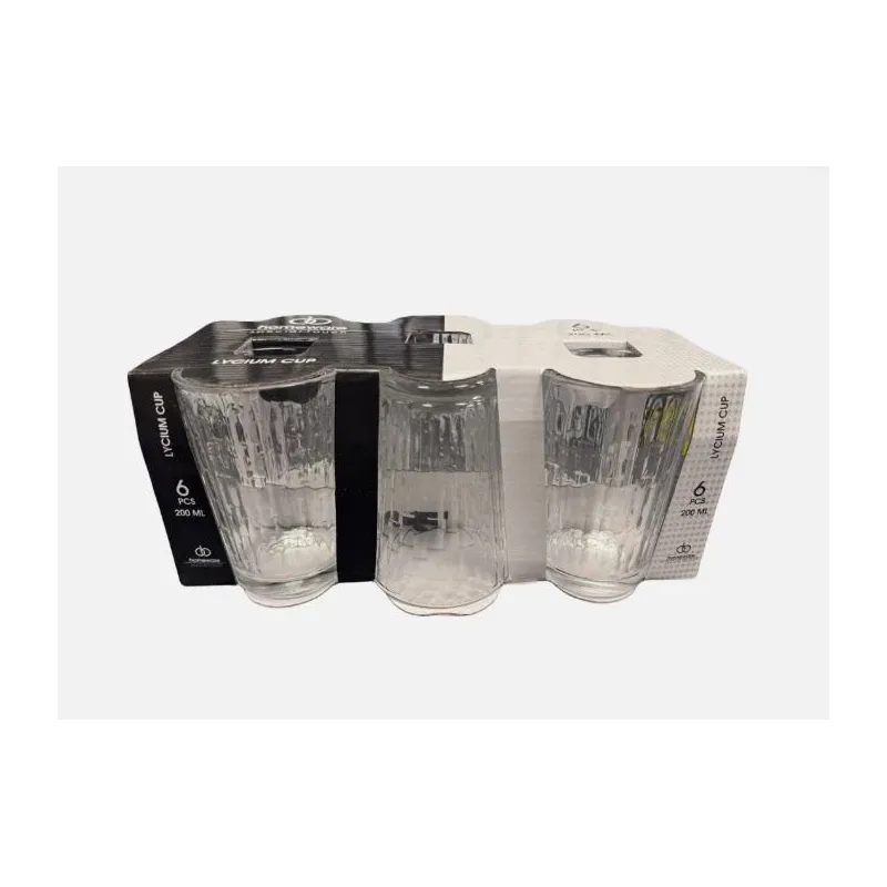 Glāžu komplekts, stikls, 0.2 l, 6 gab.