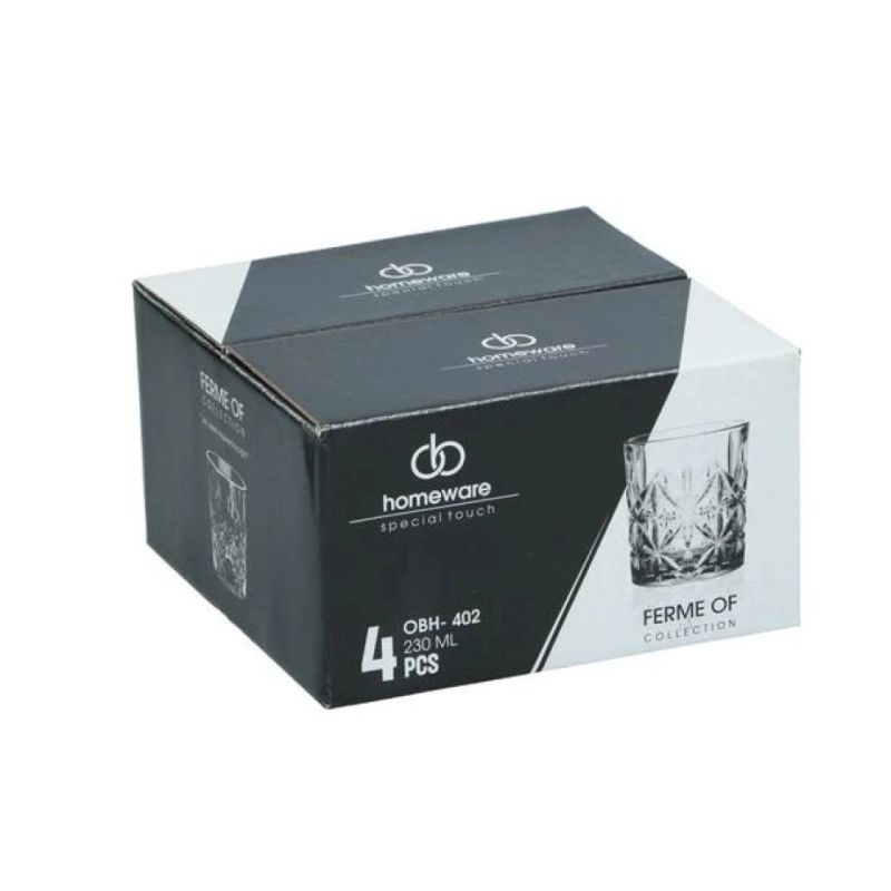 Glāzes vanwell 230ml 4gab