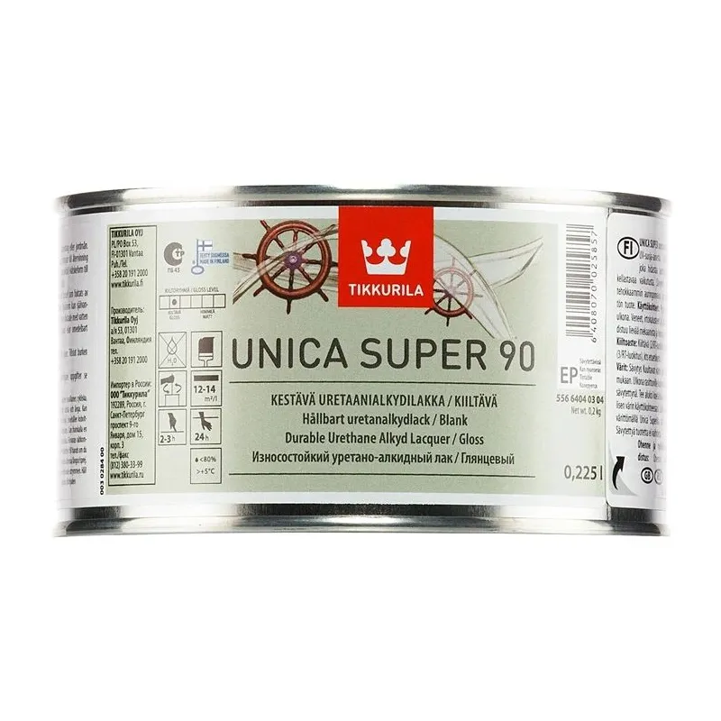 Laka, spīdīga Tikkurila, 0.225 l, Bezkrāsains