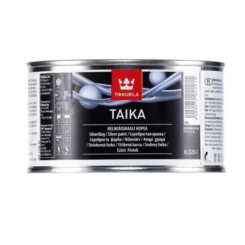 Krāsa dekoratīvā taika sudrabs hm 0,225l